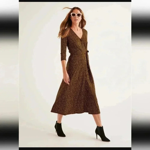 BODEN Fleur Jersey Midi Dress - Picture 1 of 9